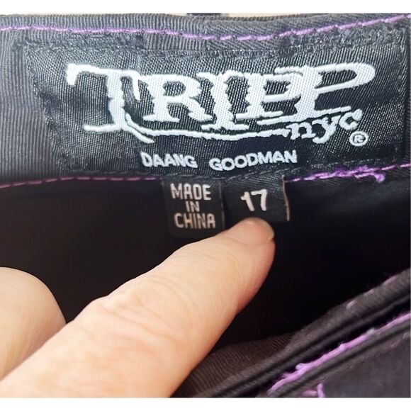 Tripp Black & Purple Street Pants Black/Purple Plus Size 17/38” Nwot - Picture 7 of 10